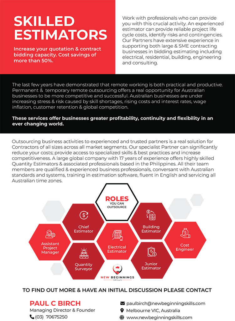 Skilled Estimators - New Beginnings Skills